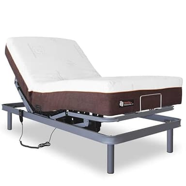 Ventadecolchones - Cama Articulada Reforzada Adaptator + Colchón viscoelástico Visco 5 y Mando con Cable Medida 90 x 190 cm - Incluye Subida y Montaje
