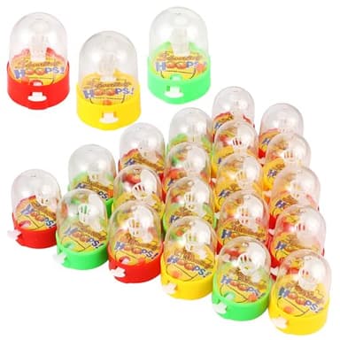 JSMTKJ 20Pcs Mini Baloncesto de Mesa Juego de Disparos, Mini Juguetes de Mano de Juego de Baloncesto para Reducir el Tiempo de Asesinato de Estrés Mini Baloncesto para Niños