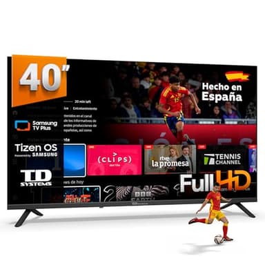 TD Systems - Smart TV 40 Pulgadas Samsung TV Tizen OS 8.0. Triple Tuner (DVB-T2/C/S2). Televisores con Samsung Smart TV Gaming Hub. Televisión del 2026 - PRIME40C22TIZEN