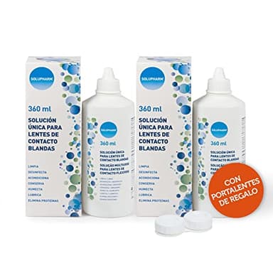 Solupharm Solución Única para Lentes de Contacto Blandas ,360 ml (Paquete de 2)