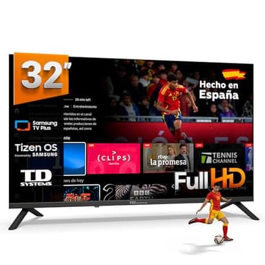 TD Systems - Smart TV 32 Pulgadas Full HD Samsung TV Tizen OS 8.0. Triple Tuner (DVB-T2/C/S2). Televisores con Samsung Smart TV Gaming Hub. Televisión del 2026 - PRIME32FC22TIZEN