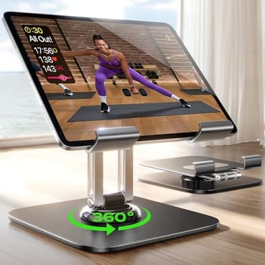 LISEN Soporte Tablet para iPad Mesa Metal Atril Tab Stand, Accesorios Escritorio para Ebook Kindle/Tablet Samsung Xiaomi Pad Lenovo/iPad Air Pro 2024 iPad 11th 10th 2025 Monitor Portatil 4,7-12,9"