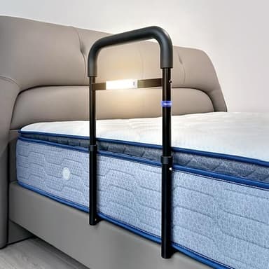 NIMOOD Barandilla Cama Adulto, Ancianos, Barandilla Cama Articulada, Asidero para Cama Confort, Ayuda para Levantarse de la Cama Anticaídas