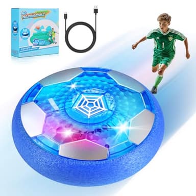 OMWay Balon Futbol Flotante, Juguetes para Niños 3 4 5 6 7 Años, Recargable Pelota Flotante con Luces LED, Futbol Interior Niños 8-12 Años Futbolistas para Cumpleaños y Navidad