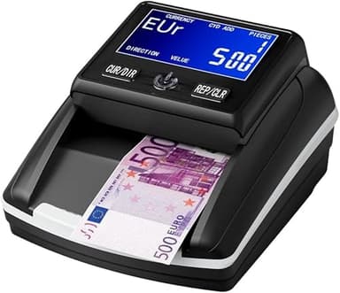 Stanew Detector de Billetes Falsos de Mano, Batería Recargable del Contador de Divisas Incluida, Para Billetes Falsos de Euros, Dólares y Libras Esterlinas Velocidad de Verificación Rápida