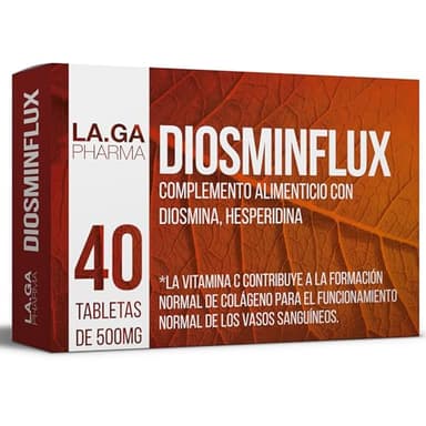 Diosmina y Hesperidina 500mg, Complemento para la Microcirculación. Para Varices, Piernas Hinchadas, Hemorroides y Capilares Rotos. Con Diosmina, Rusco, Vid Roja, Flavonoides. 40 Comprimidos