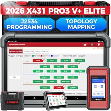 LAUNCH X431 PRO3 V+ Elite, 2025 Smartlink C 2.0 Herramienta de escaneo bidireccional con J2534, escaneo de camiones HD, mapa de topología, más de 60 servicios, codificación online, CANFD/DOIP/D-PDU