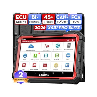 LAUNCH X431 Pro Elite OBD2 Diagnosis Coche Multimarca, Diagnóstico Avanzado de Todo el Sistema Bi-direccional Maquina Diagnosis Coche, 45+ Azzerare, Codificación ECU, CANFD & DoIP, Guiada V.A.G.