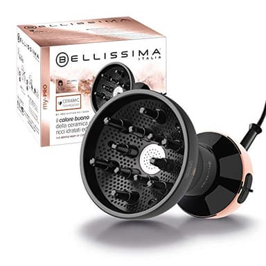 Bellissima Imetec My Pro Diffon Ceramic, Difusor de aire caliente para cabello rizado, tecnología cerámica, 700 W, 2 combinaciones aire/temperatura, secado delicado sin efecto encrespamiento, 700 W
