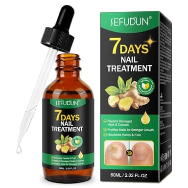 Tratamiento de hongos en las uñas, sérum de jengibre para uñas de pies y manos - Sérum reparador para uñas descoloridas, engrosadas y dañadas, aceite hidratante para cutículas, 60 ml