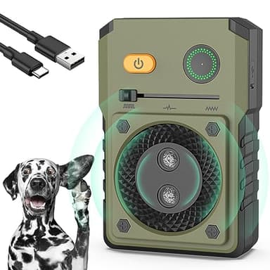 Ahuyentador de Perros Potente,3 Frecuencias Ajustables Dispositivo Antiladridos Para Perros,Auto/50Pies Antiladridos para Perros,Antiladridos Para Perros Ultrasonidos,Repelente PerrosInterior/exterior