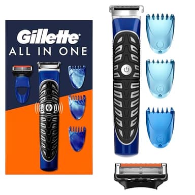 Gillette Recortadora Todo en 1: Recorta, Afeita Y Perfila con Precisión Cara Y Cuerpo, Resistente al Agua, Cortapelos 4 en 1 para Hombre con 3 Peines Y 1 Recambio Proglide