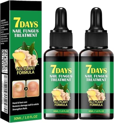 LYEAA Tratamiento de hongos en las uñas, Tratamiento para hongos en las uñas de 7 días, Aceite de cuidado de cutículas para uñas de los pies, Suero de jengibre para uñas