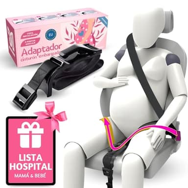 Maname® Cinturon Embarazada Coche Homologado. Adaptador Cinturón Embarazada Para Maternidad - Regalos Embarazadas - Cinturon Embarazada Protege A Tu Bebe En El Coche De Impactos, Presiones Y Riesgo