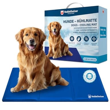 Veddelholzer Alfombrilla de refrigeración (L) para Perros Extra Gruesa, Resistente a los arañazos, Auto-refrigerante sin Electricidad, Verano y Viajes, para Perros