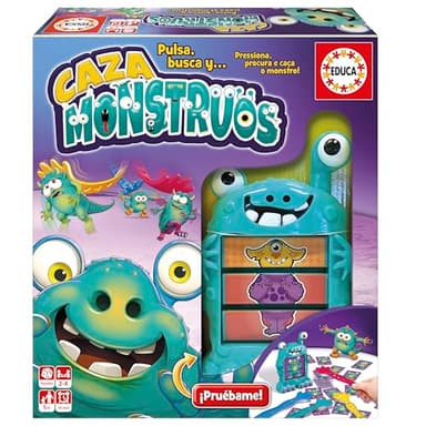 Educa - Caza Monstruos | Juego de Mesa Infantil de Agilidad Visual y Rapidez | Juguete Educativo Recomendado a Partir de 5 años (18861)