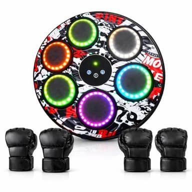ninor home Maquina Boxeo Musical Pared, Boxeo en casa, Boxeo Pared Musical, Boxeo niños, Maquina Boxeo, Boxeo Infantil, Boxing Machine, Incluye 2 Pares de Guantes y Tablero de puntuación