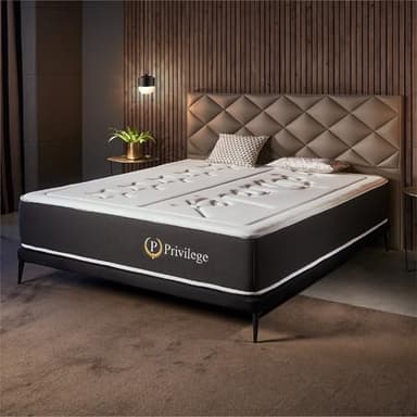 Naturalex - Colchón Premium Privilege 160x200 cm - Altura 30 cm - Espuma Viscoelástica AeraPur HQ & Blue Látex - 7 Zonas de Confort, Óptima Ventilación, Adaptable - Certificado Oeko-Tex