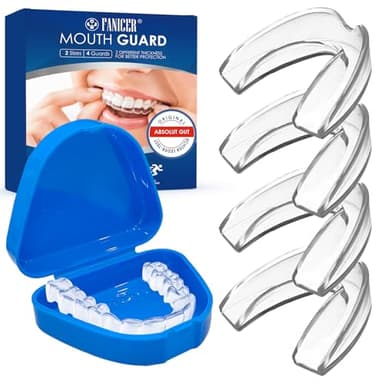 4 Piezas Férulas Descarga Bruxismo,Férula Dental Transparente para Dormir,Prevenir el Bruxismo, Dispositivos Anti Ronquidos para Detener Los Ronquidos, Reduce Ronquido, Unisex Adultos