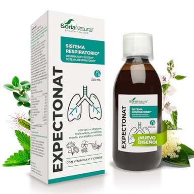 Soria Natural Expectonat Jarabe para la Tos adultos - Ayuda a expulsar la Mucosidad, Alivia la Tos, Suaviza el Dolor de garganta - Jarabe Natural con Tomillo, Drosera, Eucalipto, Saúco - Bote 250ml