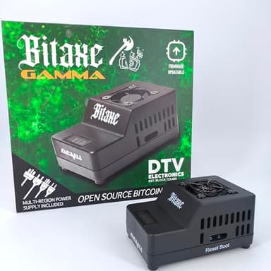 DTV ELECTRONICS Bitaxe Gamma 602 Minero ASIC de Bitcoin – 1,2 TH/s @ 18W bajo Consumo, Carcasa Moldeada por inyección, minero Bitaxe silencioso y de código Abierto para minería en Solitario y en casa