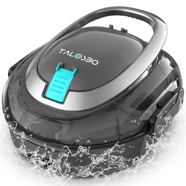 (2026 Nuevo) TALOSBO S2 Robot Piscina,Doble Filtración,90 Min de Limpieza Robot Limpiafondos Piscina Sin Cable,Doble Motor, Carga en 2.5h,Autoaparcable,para Piscinas Elevadas 85 m²