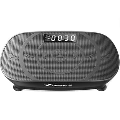 MERACH Plataforma Vibratoria, Potente Plataforma Vibración Muscular para Musculación y Moldeado, Control Automático de Velocidad, Altavoz Bluetooth Incorporado (Negro)