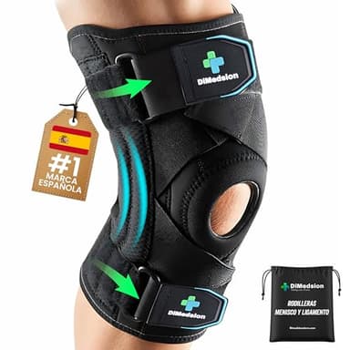 Dimedsion Rodilleras menisco y ligamento Rodillera menisco con bolsa, Rodillera para Menisco, Rodillera ortopédica con Inmovilizador de Rodilla, Rodillera Ligamento Cruzado (L)