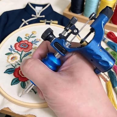 Máquina eléctrica para bordar con aguja, con velocidad ajustable para crear patrones murales, para vestidos de novia, ligera y silenciosa, ideal para bordados creativos de bricolaje, para sastrerías