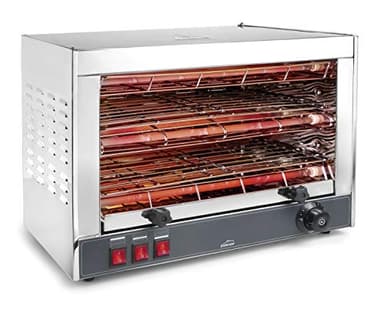 LACOR 69173 Tostador Eléctrico Horizontal Parrilla Doble, Gris, 3600 W