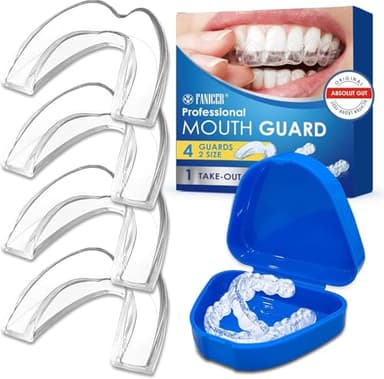 Set of 4 Anti-Snoring Splints, Anti Snoring Devices for Bruxism, Anti-Snoring Mouth Guard, for Better Sleep, Improves Sleep and Reusable