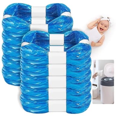KALBIGRO 10 Piezas Recambios para Contenedor de Pañales, Compatibles con Tommee Tippee y Angelcare, Bolsas de Papelera para Bebé con Aroma a Limón, Casete para Twist & Click, Litter Locker II