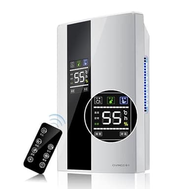Deshumidificador de aire, deshumidificador y purificador de aire 2 en 1, anti moho, silencioso, auto-apagado y descongelación, temporizador 24 horas y pantalla LED, 30 ㎡, ideal para dormitorio/cuarto