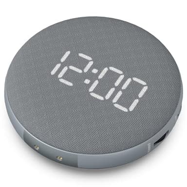 REACHER Despertador con vibración extra fuerte para personas que duermen profundamente, adultos y jóvenes, cojín vibratorio con batería, fácil de viajar, ajuste automático de brillo