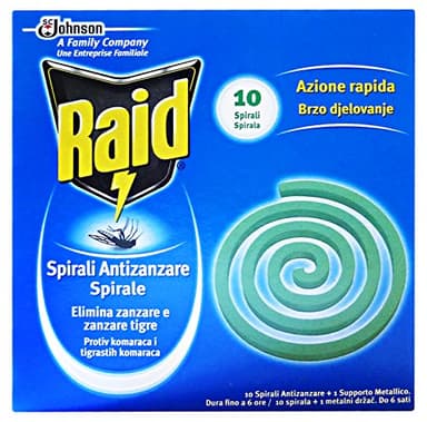 Raid - Espirales antimosquitos, 10 uds