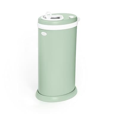 Ubbi Cubo de basura de acero con bloqueo de olores, no requiere bolsa especial, ahorro de dinero, galardonado, diseño moderno, papelera de pañales imprescindible, color verde salvia