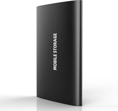 Sperric Disco Duro Externo 2T USB Ultrafino Diseño Metálico Portátil para Mac, PC, Laptop, Ordenador, Smart TV 04123(Negro)