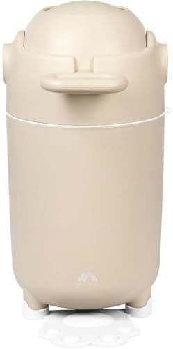 Bebeconfort Papelera Pañales Talla M, Tapa Antiolor, Compatible con Cualquier Bolsa Basura, Capacidad Máx. 20 Pañales, Uso con Una Sola Mano, Tamaño Conveniente para Almacenaje, Fácil Limpieza, Gris