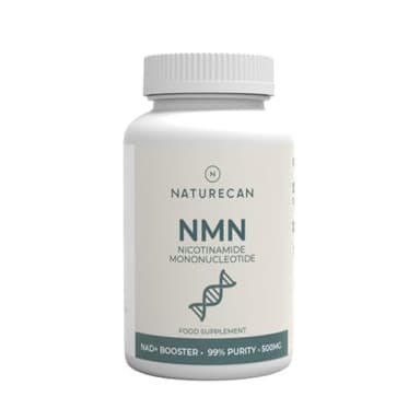 NAD+ 500mg (60 cápsulas) - Suplemento de Naturecan | Potenciador de NAD+ para Energía Celular, Longevidad y Salud General | Vegano | Fabricado en Europa