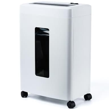Fonirvanic Destructora Papel Profesional Oficina: 10 Hojas Trituradora Microcorte P-5 Tarjetas de Crédito/Grapas/Documentos Anti-Atascos Papelera 18L en Casa Estudio Escuela Sala Reuniones