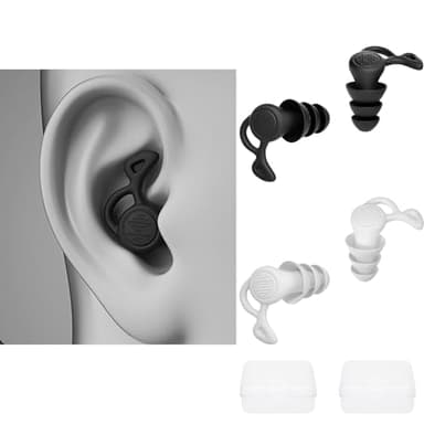 Tapones oidos Natación para Adulto, 2 Pares de Tapones Oidos Silicona Natacion,Tapones para los Oídos para nadar, surfear para Adulto