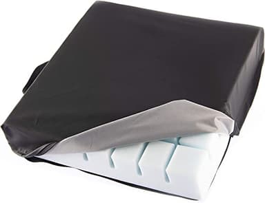 OrtoPrime Cojín Antiescaras Ranurado de Espuma - Prevención y Tratamiento de úlceras por presión en Coxis - Cojín Postural para Sillas de Ruedas, Oficina, Coche y Hogar - Asiento Ortopédico