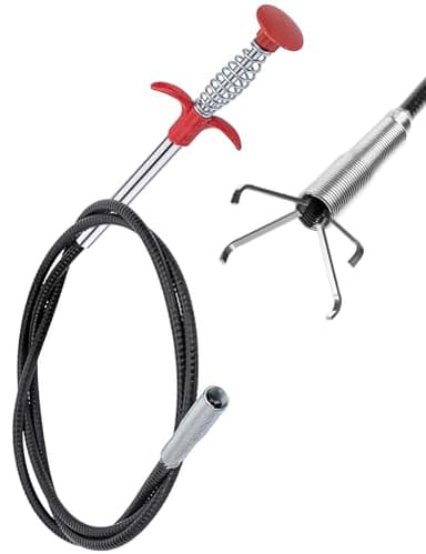 1 Piezas Desatascador Tuberias Profesional 90 cm Alambre Desatascador Tuberias Desatascador de Desagüe Fuerte y Flexible Pinza Telescópica Flexible Garra Flexible para baño de Cocina