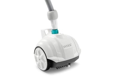 Intex 55251 - Robot limpiafondos piscina Krystal Clear ZX50, Limpiador fondo piscina automático, Manguera 6.5m antienrredos, recipiente para desechos 0,8L y giro automático, Limpiafondos piscina