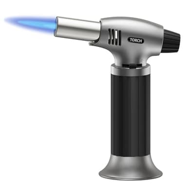 Sondiko Soplete de Soldadura Profesional, Mini Antorcha de Gas con Bloqueo de Seguridad, Soplete Butano Ajustable 1300°C para Soldar, Fontanería, Bricolaje y Joyería (Gas No Incluido)