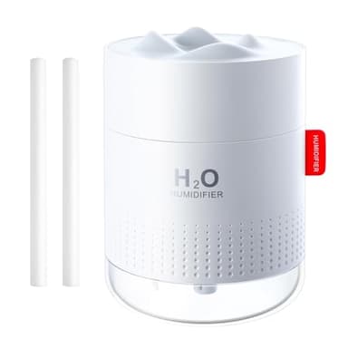 Humidificador de aire 500 ml para habitación pequeña | Humidificador silencioso y compacto | Humidificador para habitación | Humificador de humedad portátil con apagado automático seguro