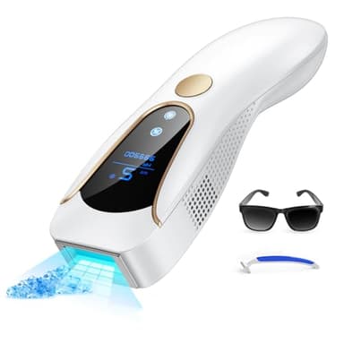 Depiladora Laser IPL con Función de Refrigeración, 19.35 J Depiladora Luz Pulsada con 9 Nivel de Energía, 2 Modos, 999.900 Luz Pulsada para Mujer y Hombre, Piernas, Bikini, Axilas, Cara, Cuerpo