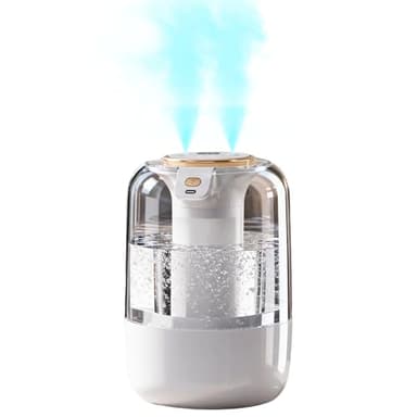 Humidificadores Para Dormitorio - Pantalla Digital Silenciosa 2 Salidas | Humidificador Para Bebés Silencioso Ultrasónico Vaporizador De Aire,Para Sala Dormitorio Grande Guardería Bebé Oficina Casa