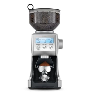 Sage Smart Grinder Pro - Molinillo de Café Eléctrico de Fresas Cónicas-Programable, Automático - 60 Configuraciones de Molienda -165 W, Incl. Adaptadores para Portafiltros - Cepillado Acero Inoxidable