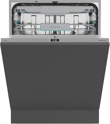 Hisense HV16A Lavavajillas, 16 cubiertos, 3 cestas, 8 programas, motor inverter, inicio diferido, total dry, Intensive Clean Zone, Touch, empotrado